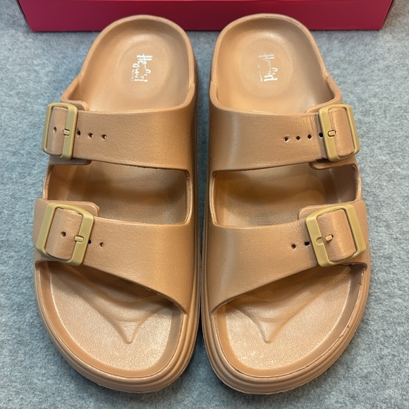 NEW Corkys Cabana Double Buckle Sandals in Tan 9 - Picture 6 of 16